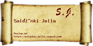 Salánki Jella névjegykártya